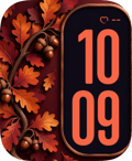 Burgundy Oak Apple Watch face