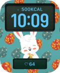 Easter Bunny Eggs watch face preview for Apple Watch