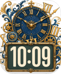 Gilded Gears watch face preview for Apple Watch