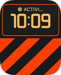 Hazard Stripes watch face preview image for Apple Watch