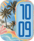 Paper Palms watch face preview image for Apple Watch