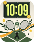Racket Crest watch face preview for Apple Watch