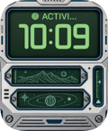 Silver Orbit watch face preview image for Apple Watch