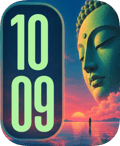 Sunset Buddha watch face preview image for Apple Watch