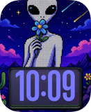 Alien Flower Peace Apple Watch face - Video Games