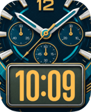 Blue Chrono Apple Watch face - Luxury