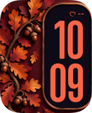 Burgundy Oak Apple Watch face - Nature