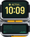 Chrome Monitor watch face preview image for Apple Watch
