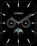 🌙 Moon Phase Apple Watch face - Luxury