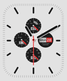 Classic White Apple Watch face - Luxury