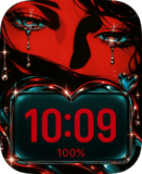Crimson Tears watch face preview image for Apple Watch