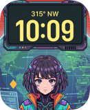 Cyber City Pilot Apple Watch face - Anime
