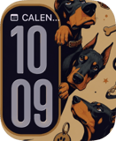 Dachshund Dog Pattern Apple Watch face - Art