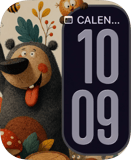 Dog Autumn Doodle Apple Watch face - Art