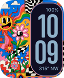 Flower Pop Sun Apple Watch face - Art