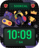 Gamer Night Apple Watch face - Video Games