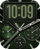 Green Chrono Apple Watch face - Luxury