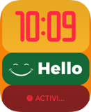 Green Hello Apple Watch face - Watches