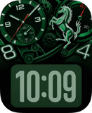 Green Stallion Apple Watch face - Cars