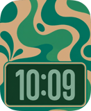 Green Waves Apple Watch face - Art