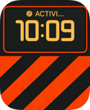 Hazard Stripes watch face preview image for Apple Watch