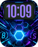 Hex Glow Apple Watch face - Art