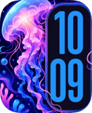 Jellyfish Neon Flow Apple Watch face - Nature