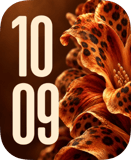 Leopard Bloom watch face preview image for Apple Watch