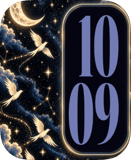 Moonlit Doves watch face preview image for Apple Watch