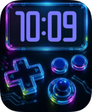 Neon Joystick Apple Watch face - Video Games