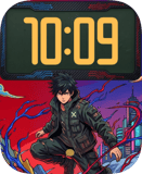 Neon Ronin Apple Watch face - Anime