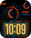 Orange Radar Apple Watch face - Art