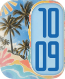 Paper Palms watch face preview image for Apple Watch