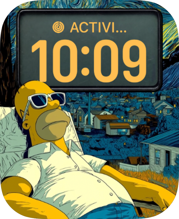 Poolside Cartoon Dad Apple Watch face - TV