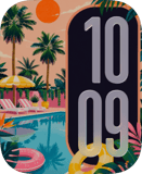 Poolside Palms Apple Watch face - Cities