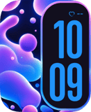 Purple Bubble Glow Apple Watch face - Art