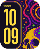 Purple Pixel Drift Apple Watch face - Video Games