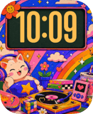 Rainbow Cat Deck Apple Watch face - Art