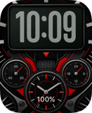 Red Gauges Apple Watch face - Cars