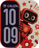 Retro Robot Hearts Apple Watch face - Video Games
