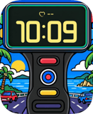 Seaside Drive watch face preview image for Apple Watch