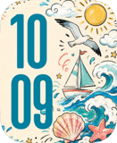 Seaside Sketch Apple Watch face - Nature