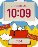 Snoopy Clouds Face Apple Watch face - Art