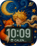 Starry Night Fox Apple Watch face - Art