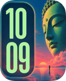 Sunset Buddha watch face preview image for Apple Watch