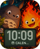 Totoro Calcifer Garden Apple Watch face - Anime