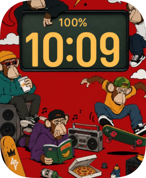 Turtle Comic Jam Apple Watch face - TV