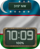 Uzbekistan Flag Apple Watch face - Sports