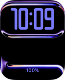 Violet Chrome watch face preview image for Apple Watch