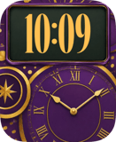 Violet Orbit Apple Watch face - Luxury